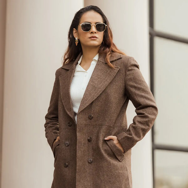 Wool Blend Overcoat — Noir
